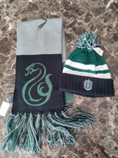 Harry Potter Hogwarts Knit Beanie Hat  Scarf Set Slytherin