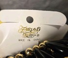 Black Goldtone Beaded Oriental Fan Barrette Hair Clip  Vintage 1980s — photo 5