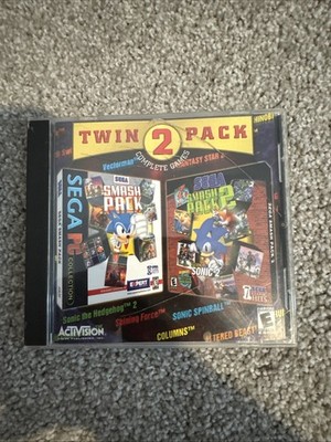 Twin Pack Sega Smash Pack 1 & 2 Sonic By Activision PC CD-ROM - Windows 98