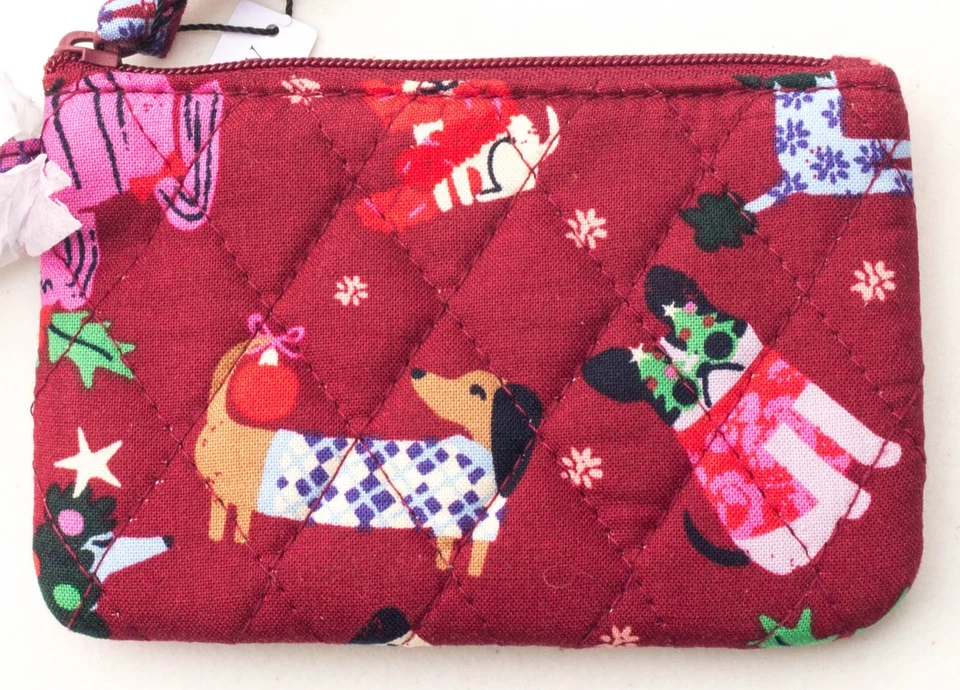 Estuche de identificación con cremallera Vera Bradley en Holiday Hounds. Nuevo con etiquetas Foto 4 de 4