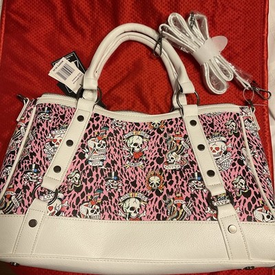 Ed Hardy Y2K Pink Leopard w/ Skulls & Hearts Design NWT Purse | eBay