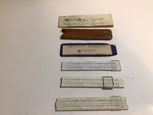 Three ( 3 ) Small Vintage Slide Rules - Two Sterling No.587 & Sun No. 34RK