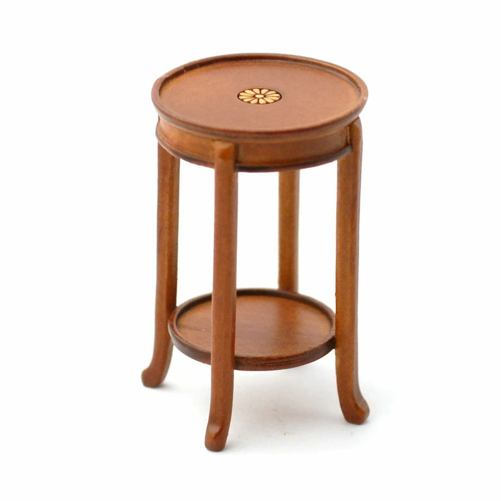 Dolls House Inlaid Plant Stand Lounge Dining Furniture Miniature 1:12th Scale