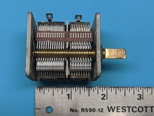 9-344pF, 10-117 pF 2 section variable capacitor, new old stock. DIY tube radio