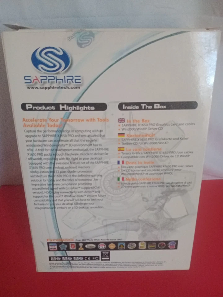 Sapphire Radeon X1650 Pro 256MB GDDR3 AGP 8x VGA S-Video DVI-I Graphics Card - Image 3 of 4