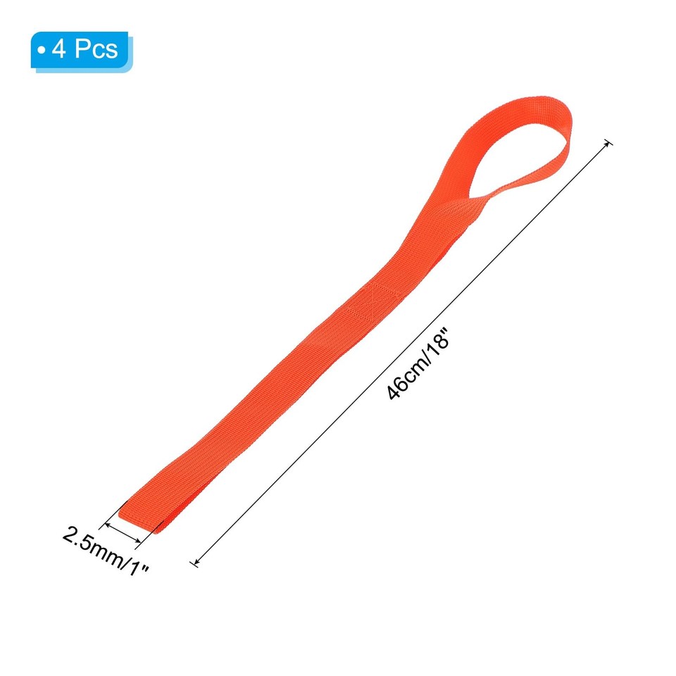 Sangles d'Arrimage Souples et Résistantes de 45,7 cm Orange Polyester ...