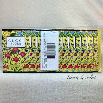 12x Gucci Flora Gorgeous Orchid Eau de Parfum Sample Sprays .05oz, 1.5ml Sealed