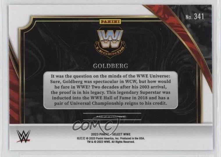 2023 Panini Select WWE Mezzanine Goldberg #341 - Image 2 of 2
