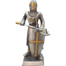 Zinnritter mit Axt und Schild