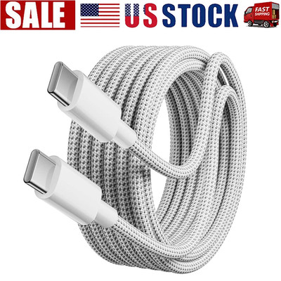For iPhone 16 15 Pro USB-C to USB-C Cable Fast Charger Lot Type C Charging Cord