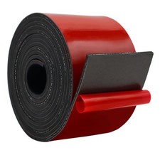Adhesive Reinforced Solid Rubber Sheet 1/8x3 Inch x 10 FT Cloth Insert Neoprene