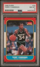 1986 FLEER #20 TERRY CUMMINGS PSA 8