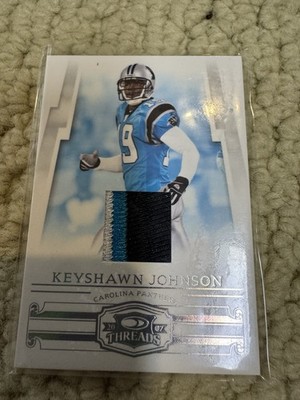 2007 Donruss Threads NFL - Keyshawn Johnson #7 Patch Game Worn jersey #11/25