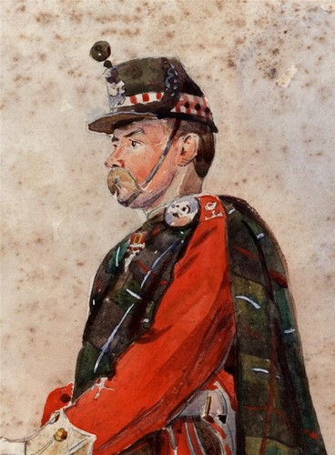 Alfred Crowdy Lovett (1862-1919) Watercolour Painting - Highland Light Infantry - Picture 2 of 5