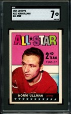 1967-68 TOPPS HOCKEY #132 Norm Ullman HOF All-Star SGC 7 NM DETROIT RED WINGS