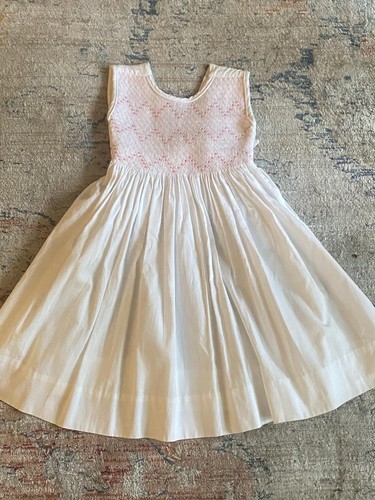 Charming White Dress with Smocking - Picture 4 of 11