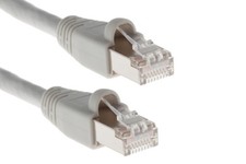 CAT6A Shielded Ethernet Patch Cable, Snagless, 25' Gray - Lifetime Warranty