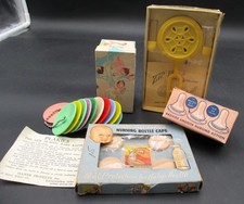 Vintage 1950s Handi Sani Rubber Nursing Bottle Caps Zip Safety Pin Lubricator