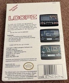 oval seal Loopz complete in box nintendo nes factory nr-MINT