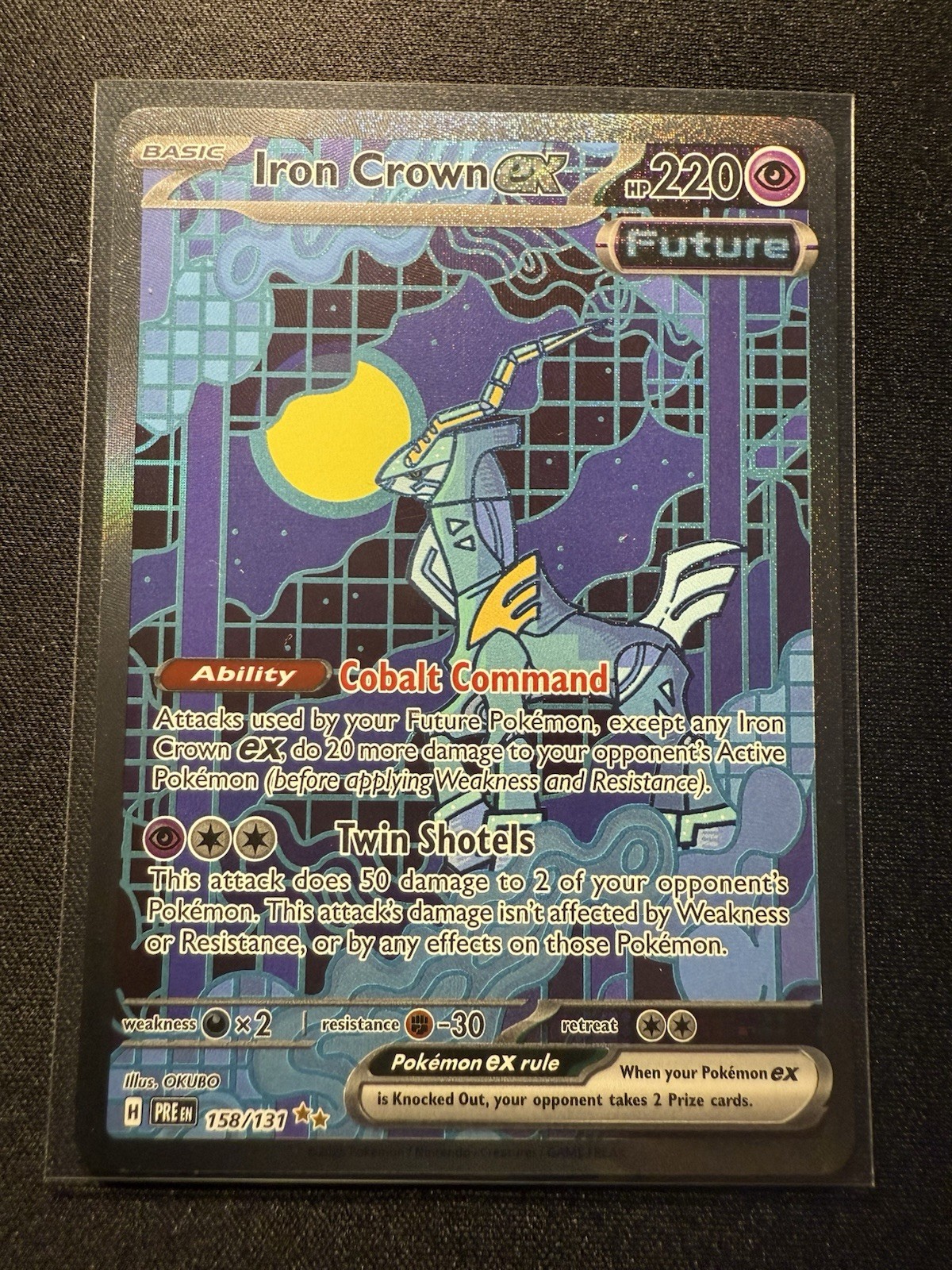 Iron Crown ex - 158/131 Prismatic Evolutions Special Illustration Pokemon NM/LP