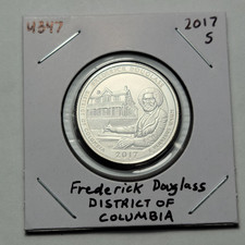 2017 S  US 25 Cents State Quarter DISTRICT OF COLUMBIA Frederick Douglass  U347