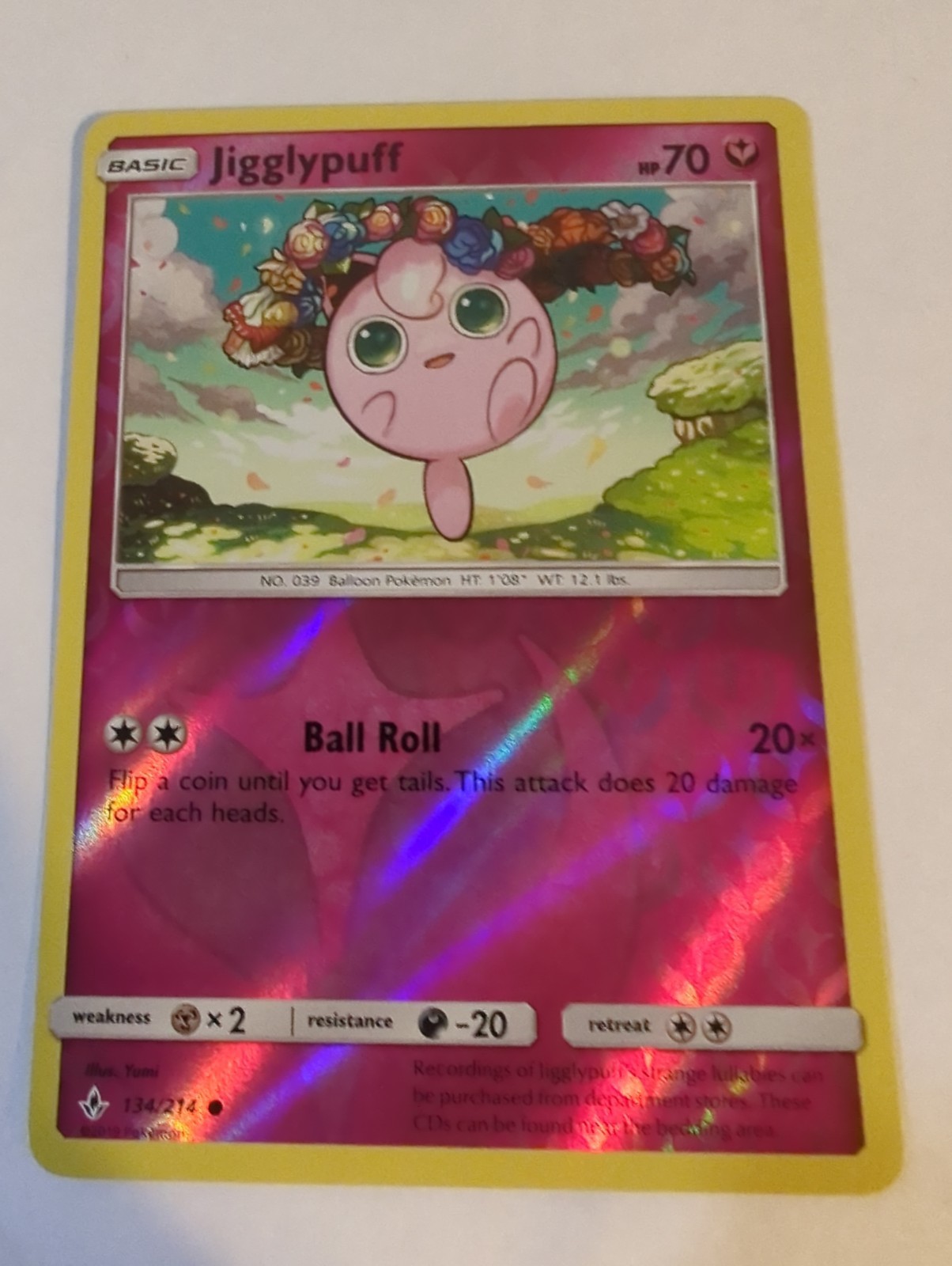Jigglypuff 134/214 Sm-Unbroken Bonds Reverse Holo