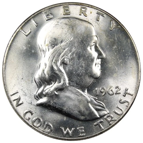 1962-D Franklin Half Dollar BU Brilliantly Uncirculated 50C A2747