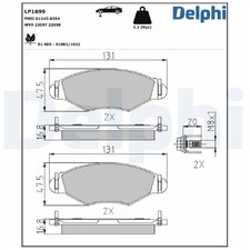 Satz Bremsbeläge Bremsklötze vorne für Peugeot 206 2A/C SW 2E/K 206+ id89816