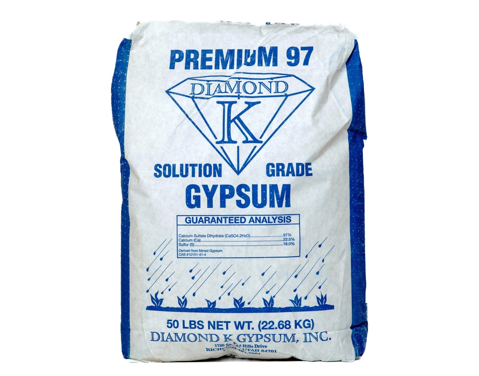 Diamond K Gypsum Powder for Plants-Calcium Soil Amendment for Gardens 1-40 lbs