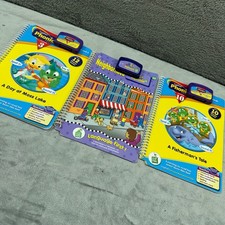 LeapFrog LeapPad Phonics Lesson 3 10 and Neighborhood Books with Cartridges Lot