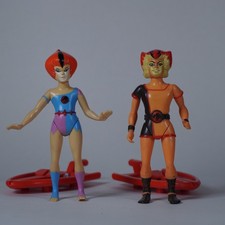 ThunderCats Wilykit & Wilykat - Vintage 1986 LJN Companion Figures Space Boards!