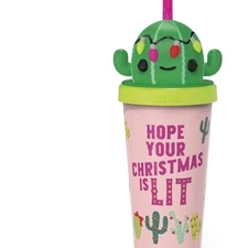 ZAK! Tumbler Christmas is lit! Cactus lights xmas lights holidays