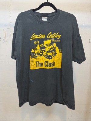 Vintage The Clash Shirt London Calling  And Armagideon Time XL Late 90s