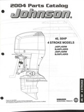 Catalogo ricambi motore fuoribordo 4 tempi Johnson 40, 50 CV 2004 J40PL4SRM BJ40PL4SRS