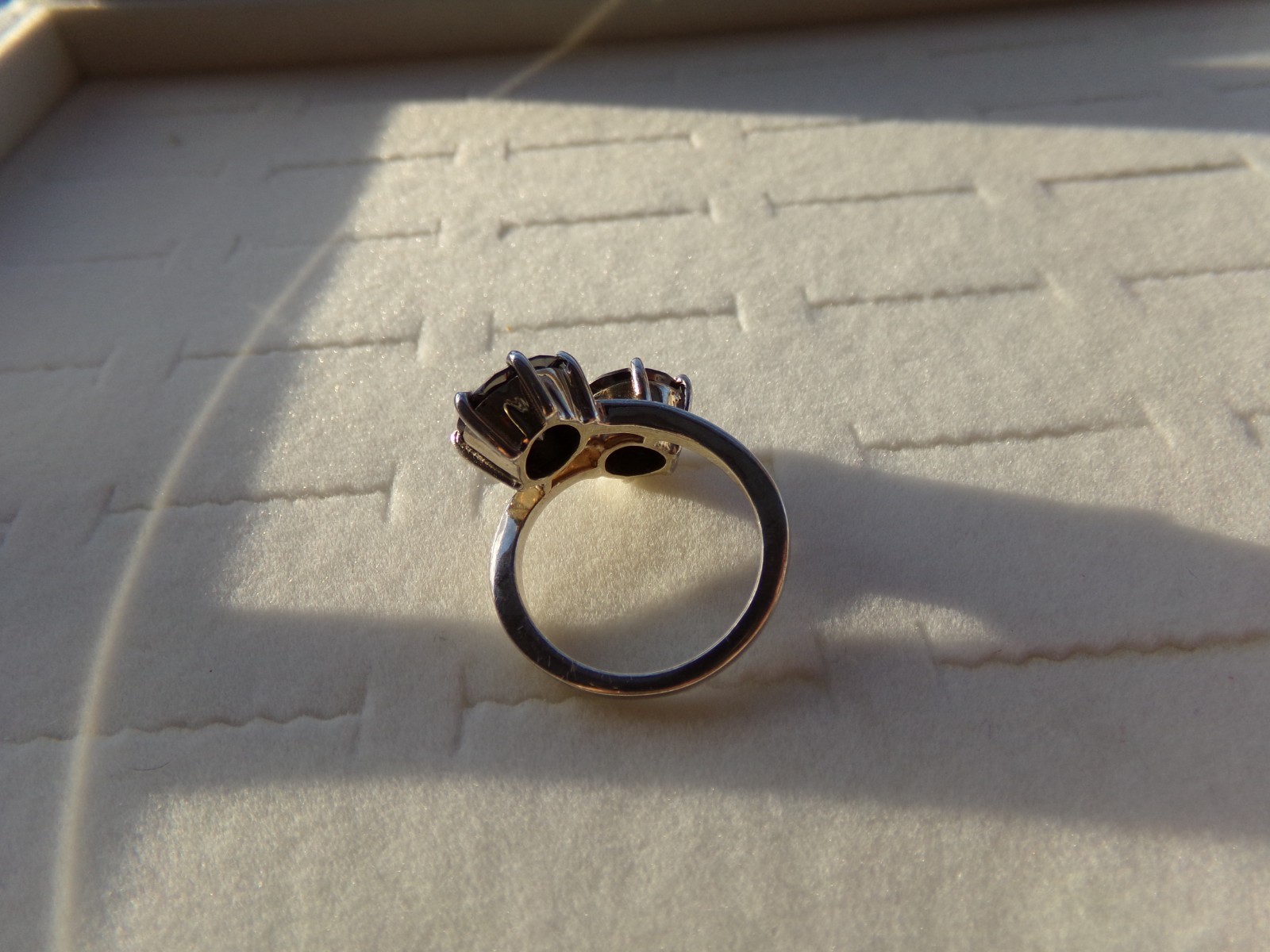 Black Stone Solid Sterling Silver 925 Ring Size 7… - image 3