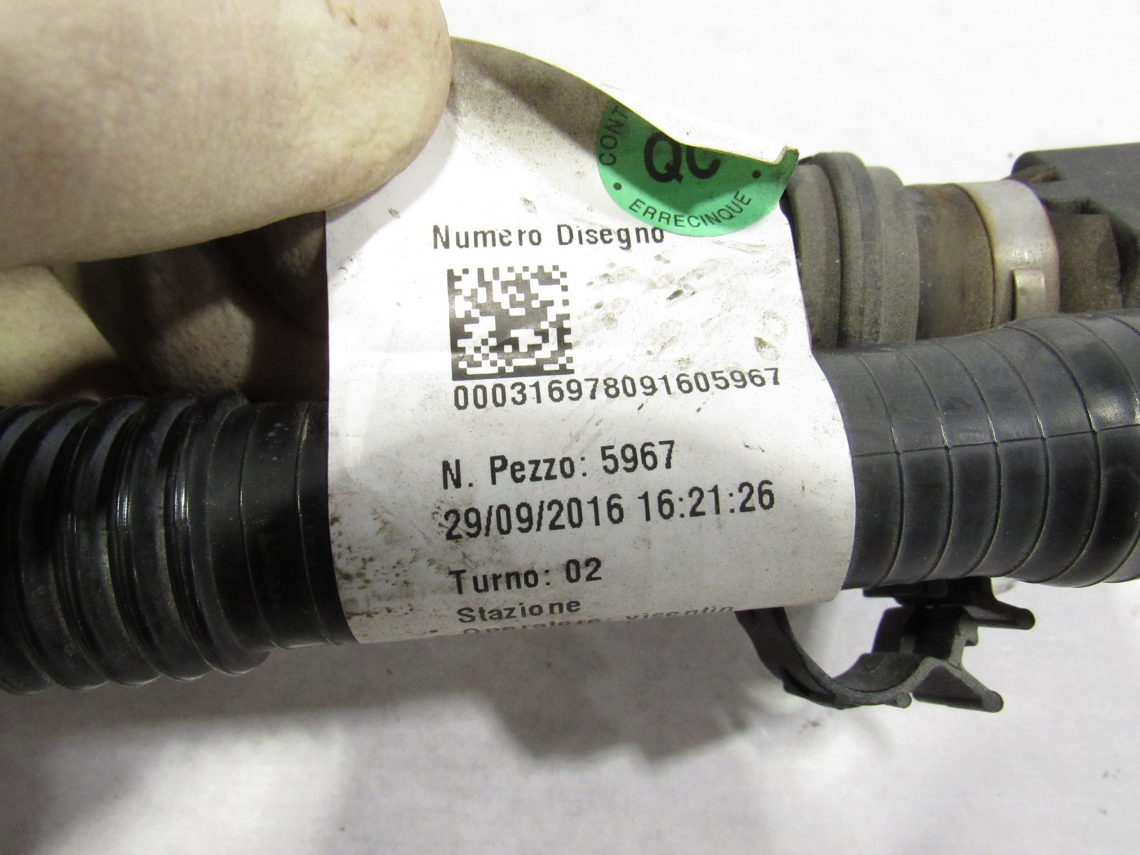 15-19 Ferrari 488 Spider 2017 Engine Secondary Air System Hose Pipe Line ;@2