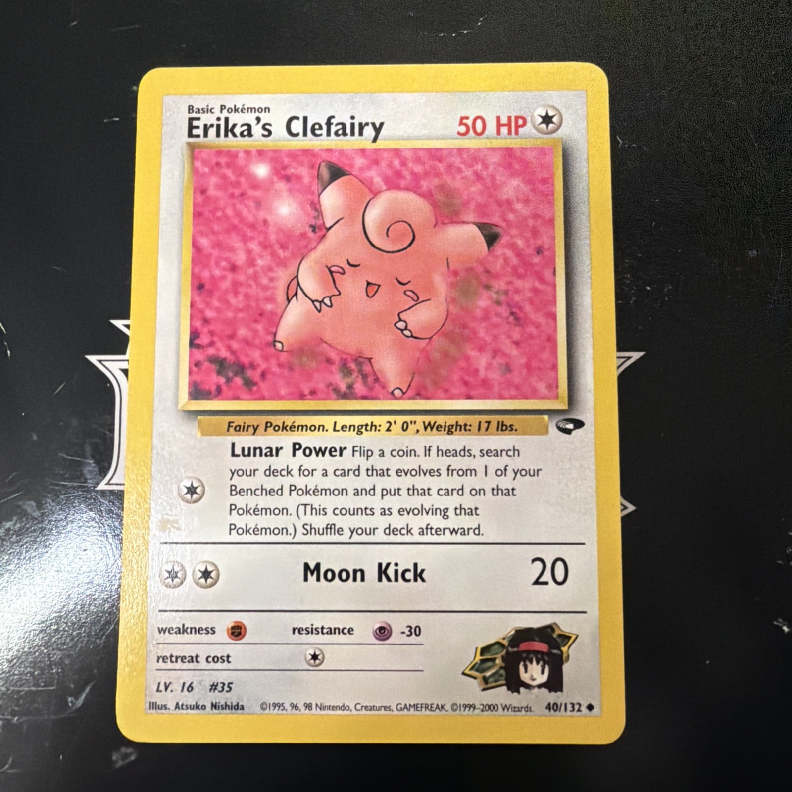 Erika's Clefairy 40/132 Uncommon Gym Challenge Pokemon 2000