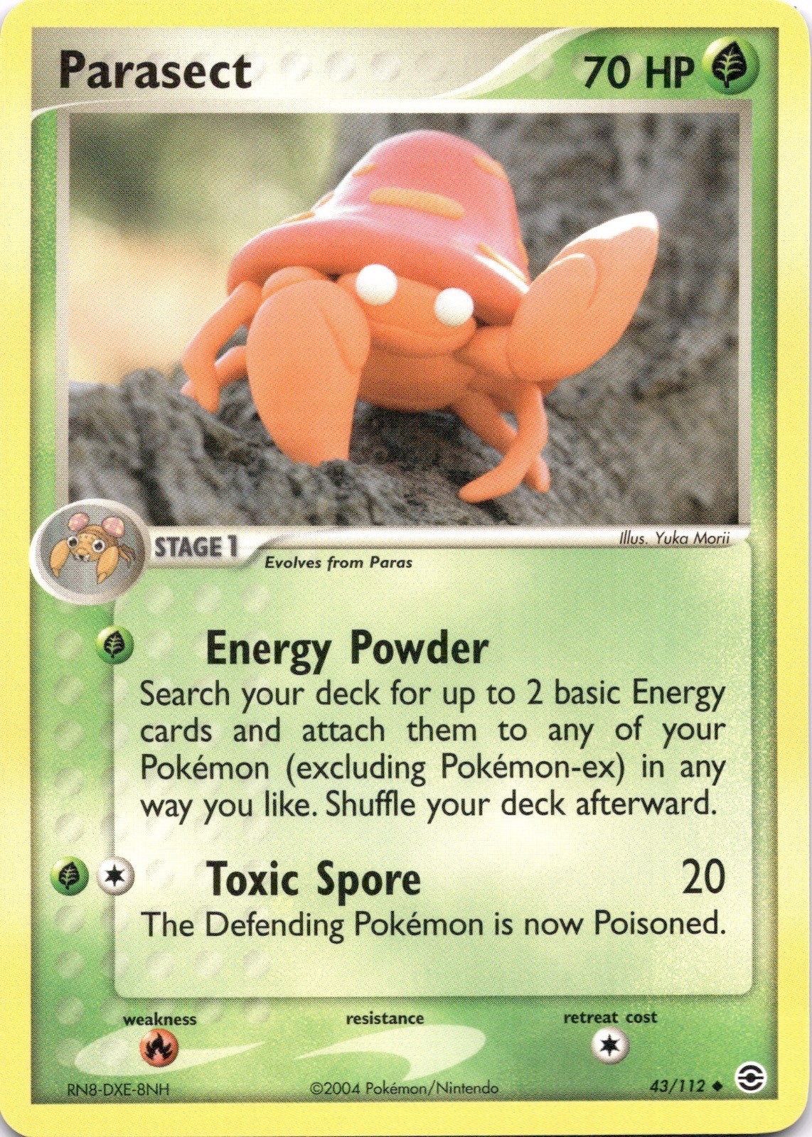 Parasect 43/112 FireRed & LeafGreen Pokemon Lightly Played
