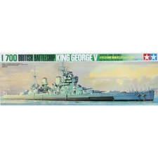 Tamiya 1/700 Waterline Series No.604 Royal Navy Battleship King George V Plastic