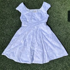 Women's Corset Woven Mini A-Line Dress - A New Day Cotton White Dress Size 4