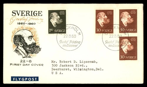 Mayfairstamps Sweden FDC 1960 Gustaf Froding First Day Cover aax_38197