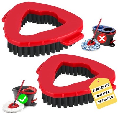 2 Pack Scrub Brush Replacement Head for O 1-Tank (2pcs), Red 