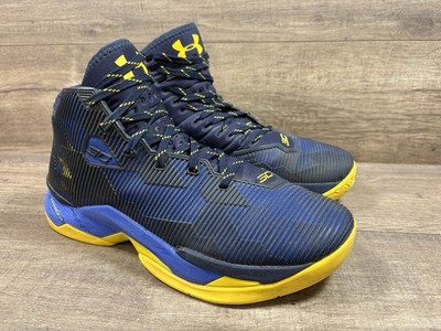 Under Armour Curry 2.5 Dub Nation Basketball Shoes Royal Blue Yellow Mens Size 8