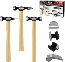 7 Pc Auto Body Fender Repair Tool Hammer Dolly Set Auto Body Repair Tool Kit