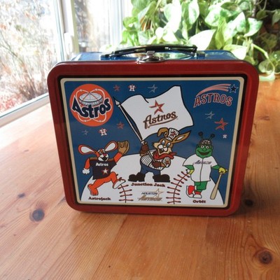 Houston Astros Mascot Metal Lunchbox Orbit Astro Jack Junction Retro Kraft 2005 