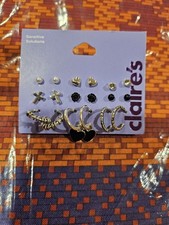 Claire's Sensitive Solutions Silver Earrings 9 Pairs