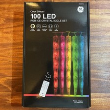 GE Color Effects 20 Ct Color-Changing LED Plug-In Christmas Icicle Lights 9.5 Ft