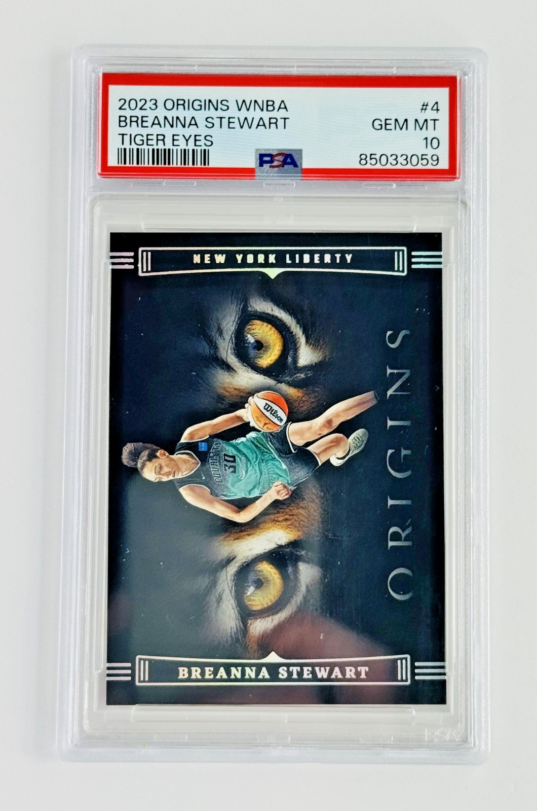 2023 Origins WNBA Breanna Stewart Tiger Eyes Case Hit 🏀PSA 10 POP 4 Liberty SSP view 5