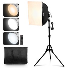 Softbox Lighting Kit, 16" x 16", Professional Softbox with 45W LED Bulbs, 3000-6