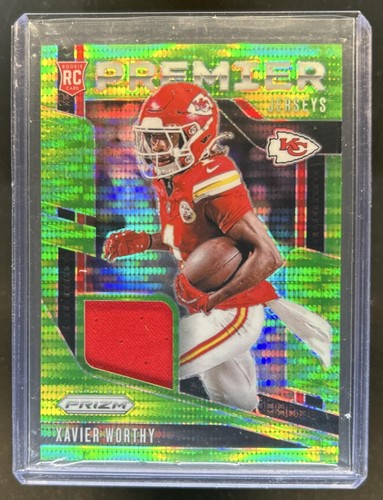 2024 Panini Prizm Xavier Worthy Premier RC Neon Green Pulsar #PJ-XWY